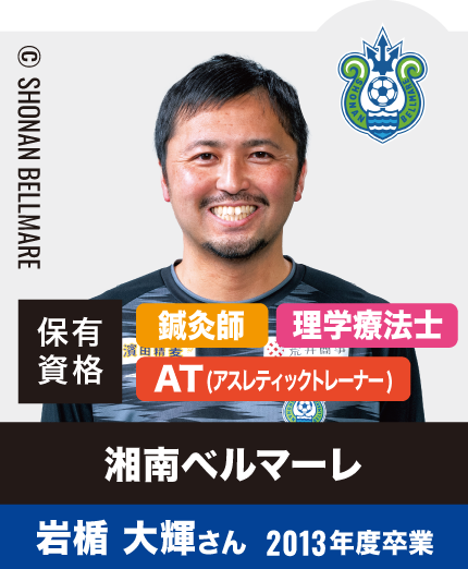 湘南ベルマーレ 岩楯 大輝さん 2013年度卒業