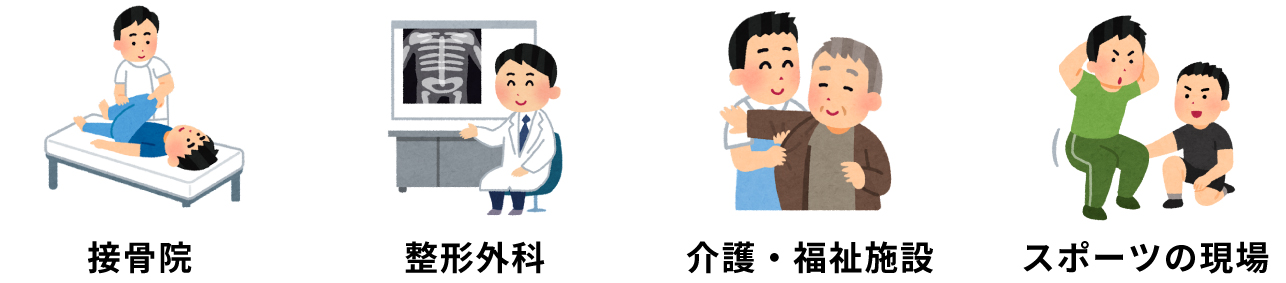 接骨院/整形外科/介護・福祉施設/スポーツの現場
